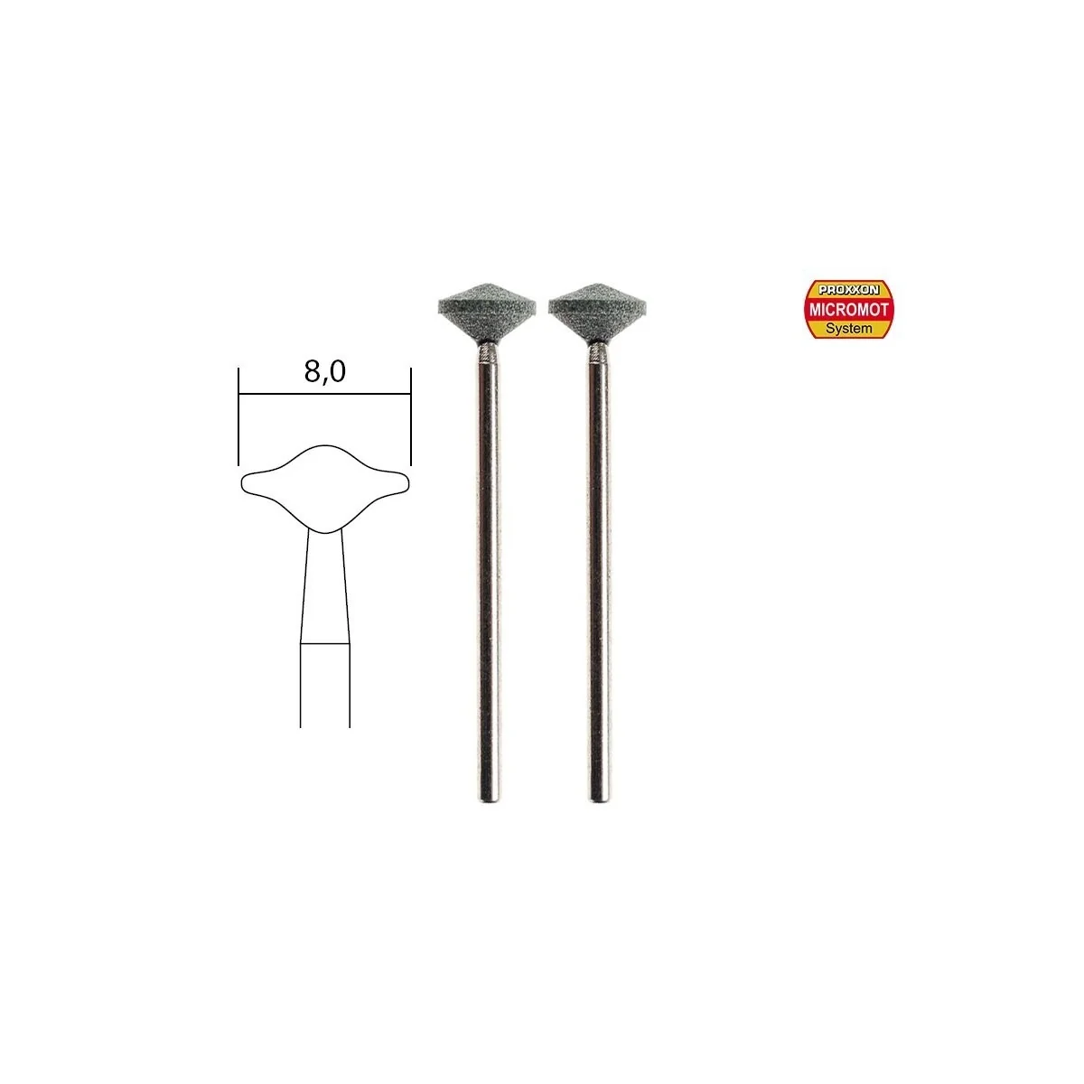 Meules en carbure de silicium, forme lentille (x2) Proxxon Proxxon PRX-28272 - 1