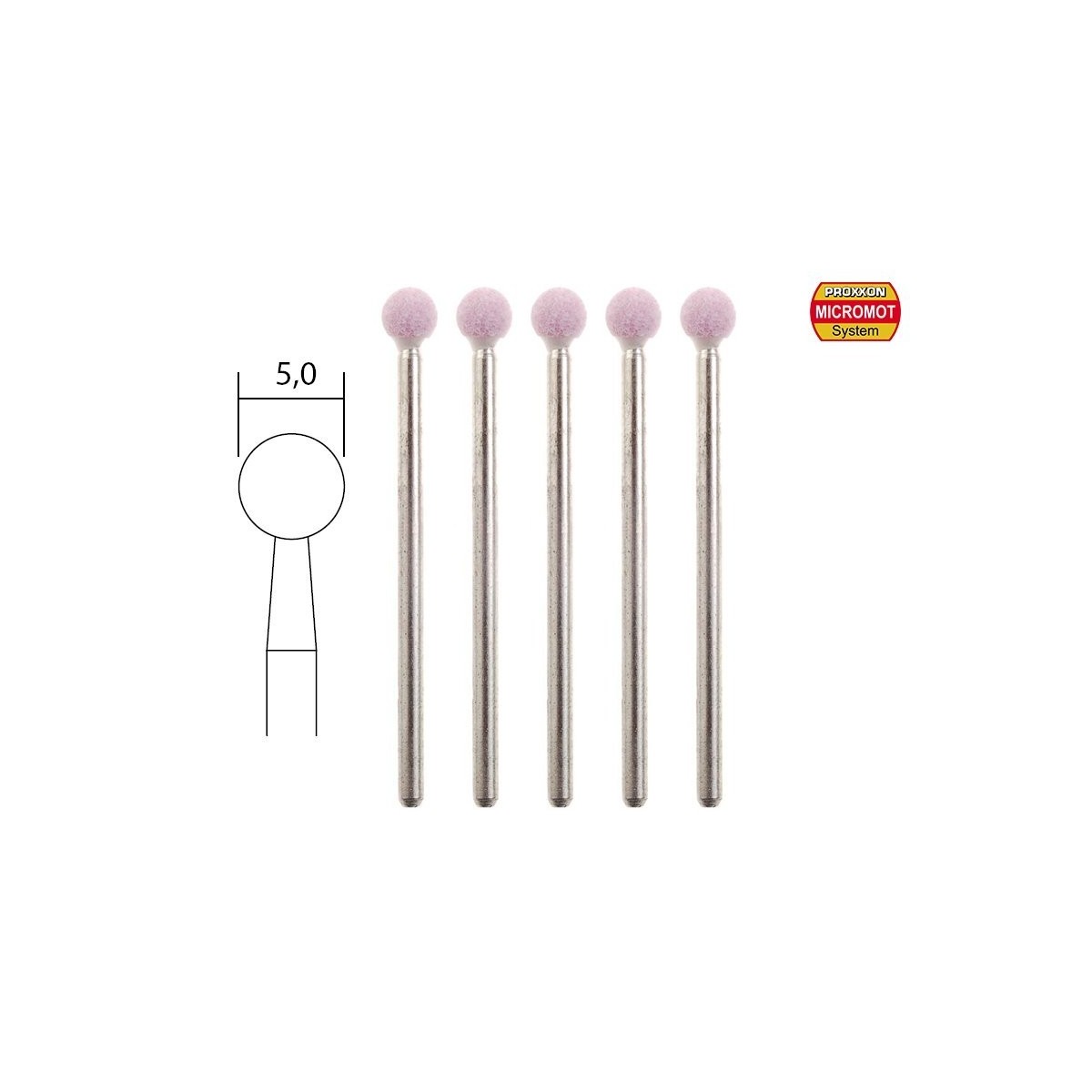 Corundum wheels, Ø 5mm (x5) Proxxon - PRX-28772