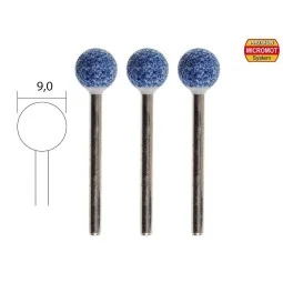 Corundum grinding wheels, 9mm diameter ball (x3) Proxxon - PRX-2878...