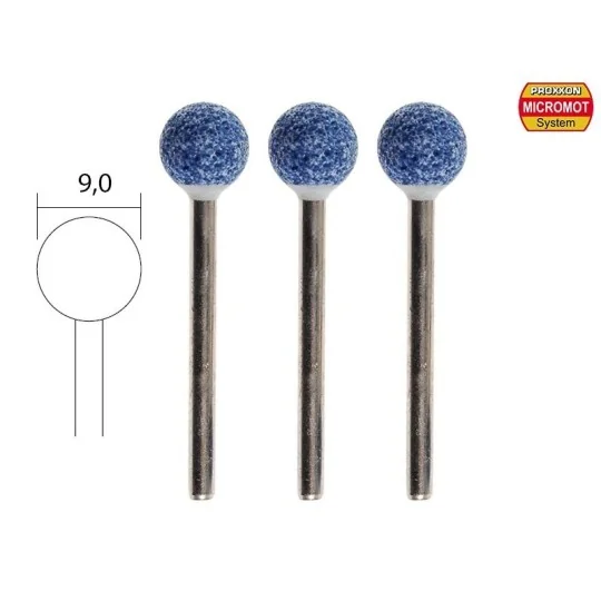 PRX-28782-Corundum grinding wheels, 9mm diameter ball (x3) Proxxon - PRX-28782