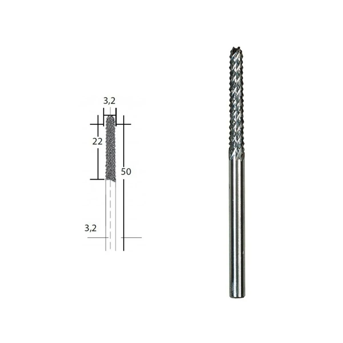 Hard metal cutter Ø 3.2mm Proxxon - PRX-28757
