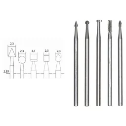 Wolfram-vanadium steel tip cutter, 5 Proxxon shapes - PRX-28710