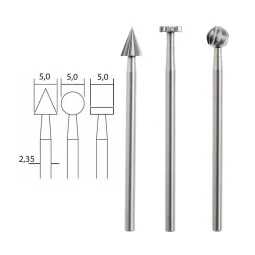Proxxon wolfram-vanadium steel end mill, 3 shapes - PRX-28720 - PRX...