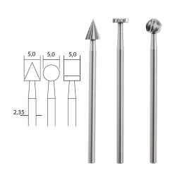 Wolfram-vanadium steel tip cutter, 3 Proxxon shapes - PRX-28720