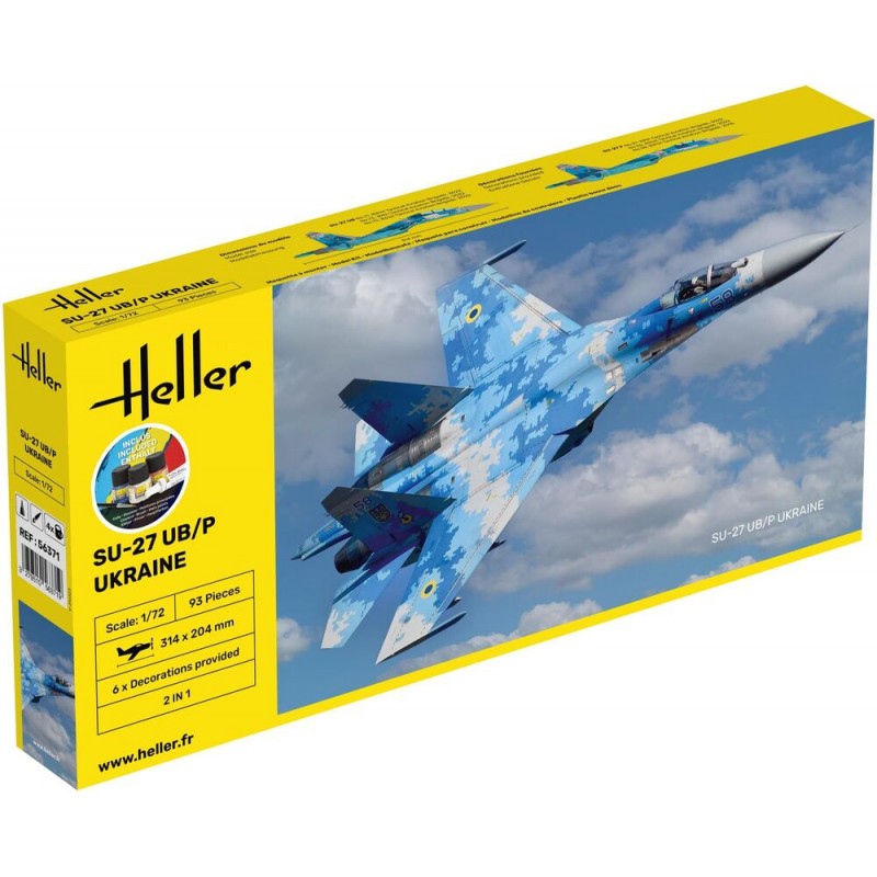 SU-27 UB/P Ukraine 1/72 Heller + colle et peintures Heller HEL-56371 - 1