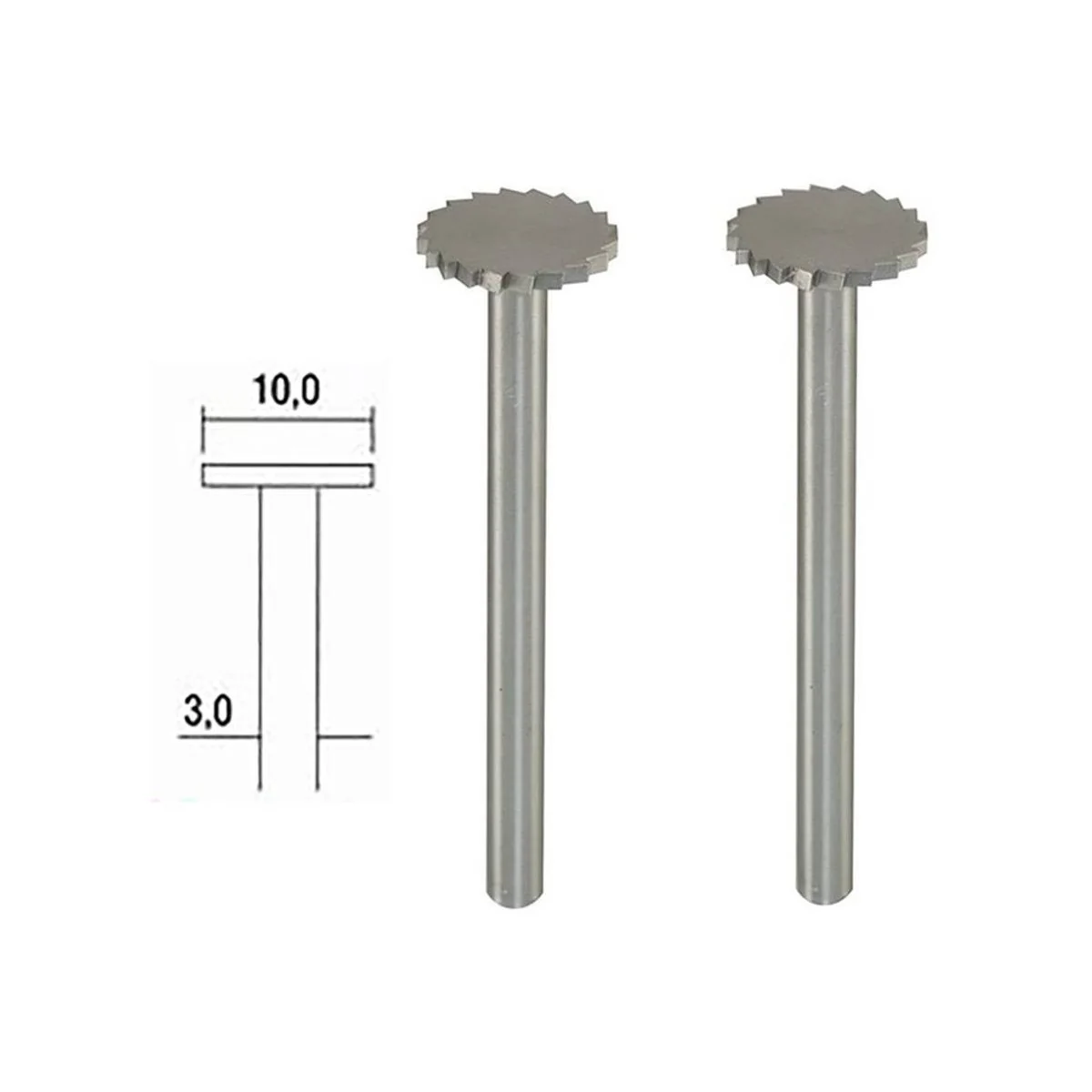 Wolfram-vanadium steel tip cutter, disc Ø 10mm (x2) Proxxon - PRX-2...
