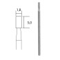 PRX-28240-Embout de meulage diamanté cylindrique Ø 1,8 mm Proxxon