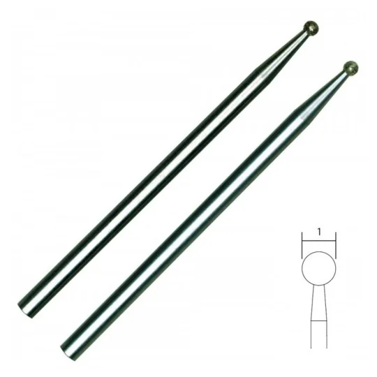 PRX-28212-Proxxon round diamond grinding bit Ø 1.0 mm (x2) - PRX-28212