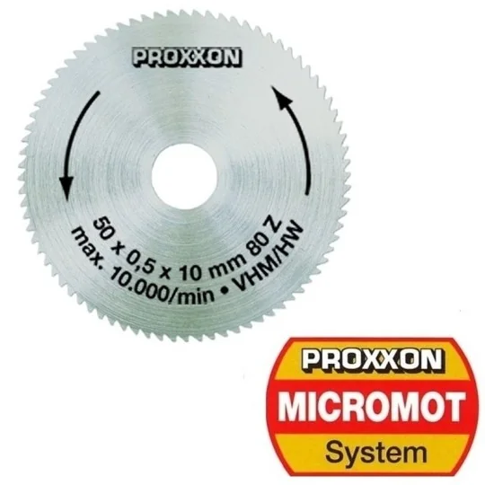 PRX-28011-Solid metal saw blade 50 mm, 80 teeth Proxxon