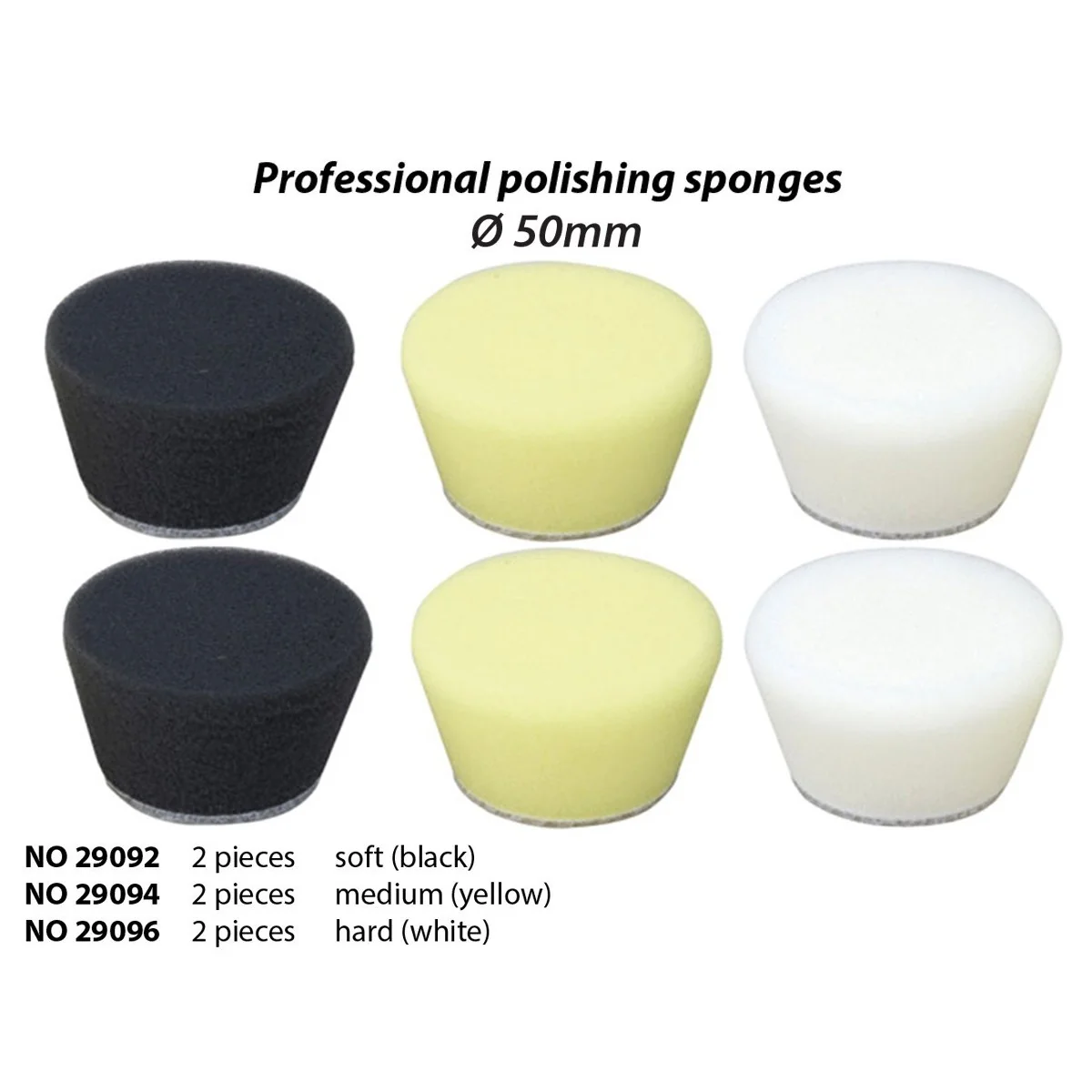 Conical polishing sponge Ø 50 mm, soft (black) (x2) Proxxon - PRX-2... Conical polishing sponge Ø 50 mm, soft (black) (x2) Proxxon - PRX-2...