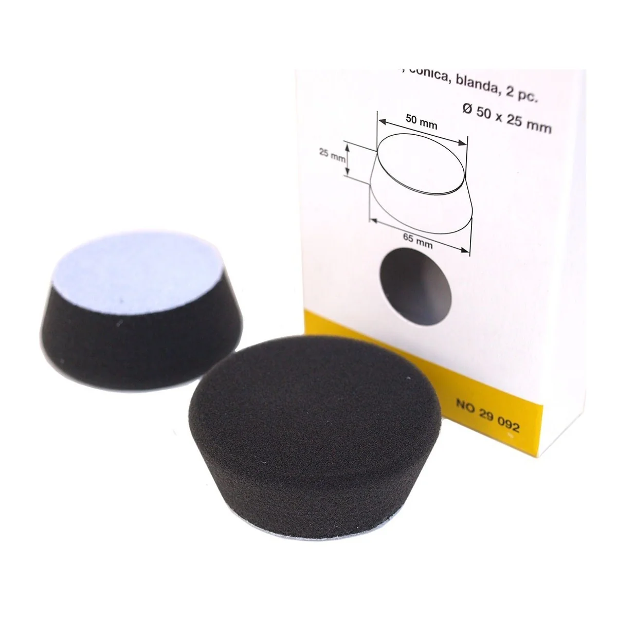 Conical polishing sponge Ø 50 mm, soft (black) (x2) Proxxon - PRX-2... Conical polishing sponge Ø 50 mm, soft (black) (x2) Proxxon - PRX-2...