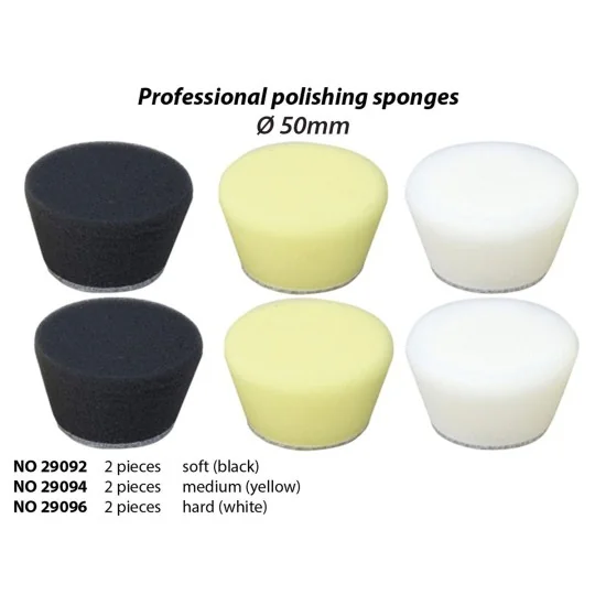 PRX-29094-Éponge de polissage conique Ø 50 mm, moyenne (jaune) (x2) Proxxon - PRX-29094