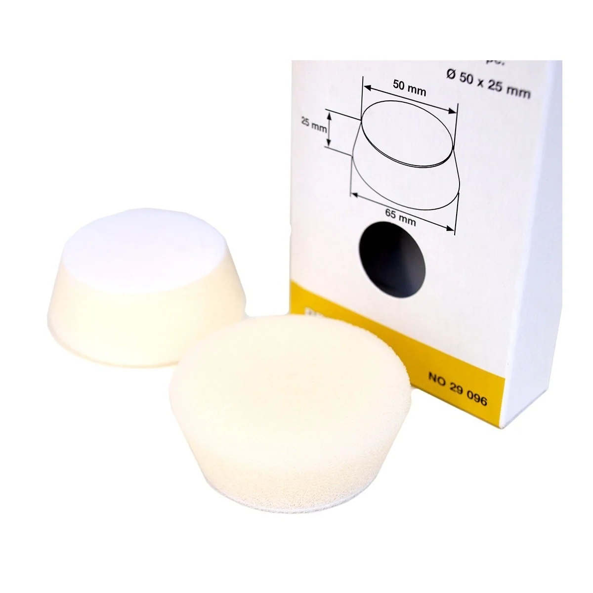 Conical polishing sponge Ø 50 mm, hard (white) (x2) Proxxon - PRX-2...