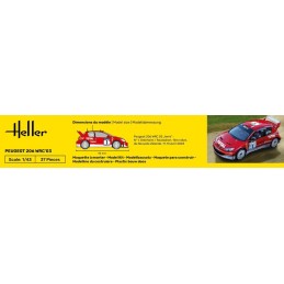 Peugeot 206 WRC 2003 1/43 Heller + colle et peintures Heller HEL-56113 - 3