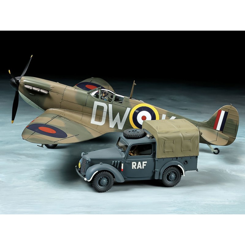 Spitfire Mk.I Aircraft and Tamiya 10HP 1/48 Light Utility Car Tamiya 25211 - 1