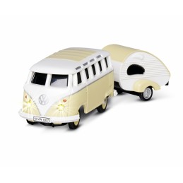 Bus Volkswagen T1 SambaBus + caravane 2.4GHz RTR 1/87 Carson Carson 500504164 - 3