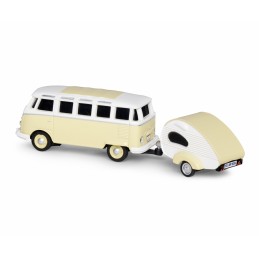 Bus Volkswagen T1 SambaBus + caravane 2.4GHz RTR 1/87 Carson Carson 500504164 - 5