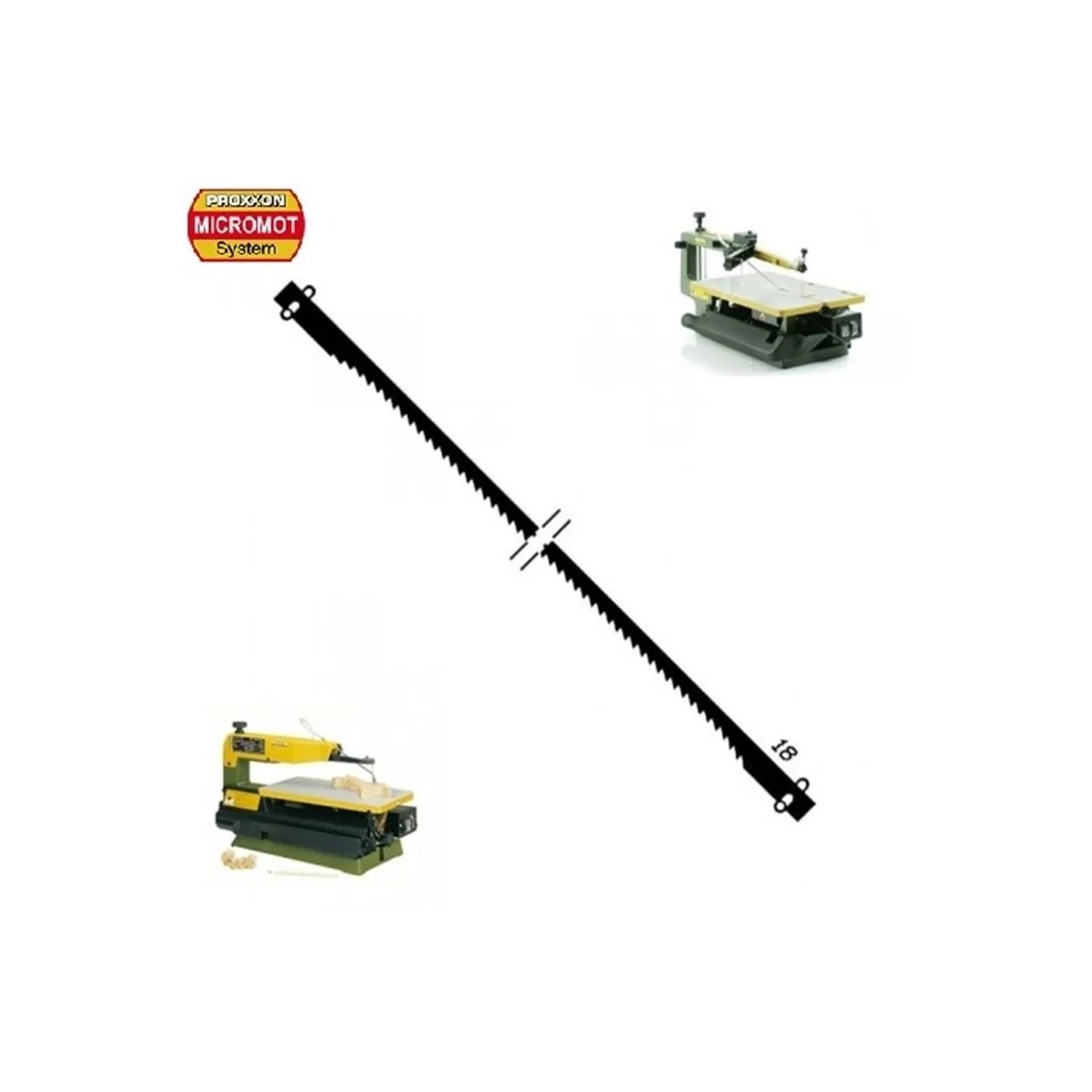 Blades with prongs 127 mm, coarse teeth (10 teeth by 25mm) Proxxon ...