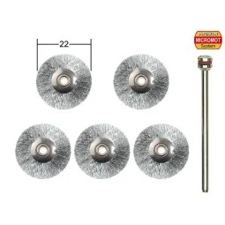 Brushes discs in stainless steel Ø 22 mm (x5) Proxxon - PRX-28956