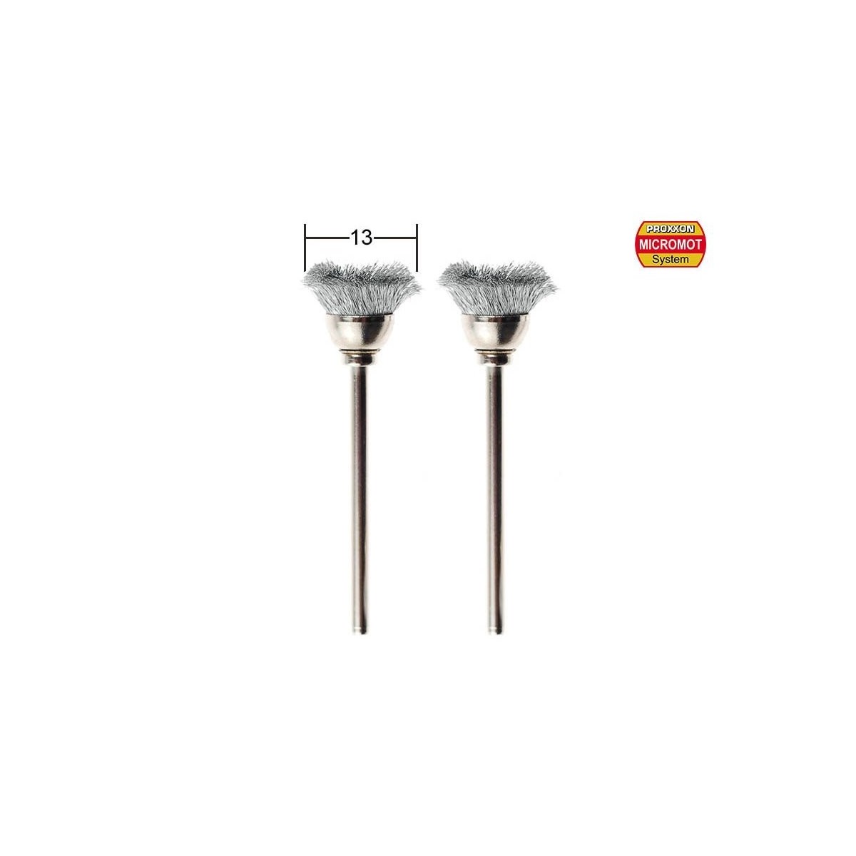 Brosses pinceaux rond en acier inoxydable Ø 13 mm (x2) Proxxon Proxxon PRX-28957 - 1