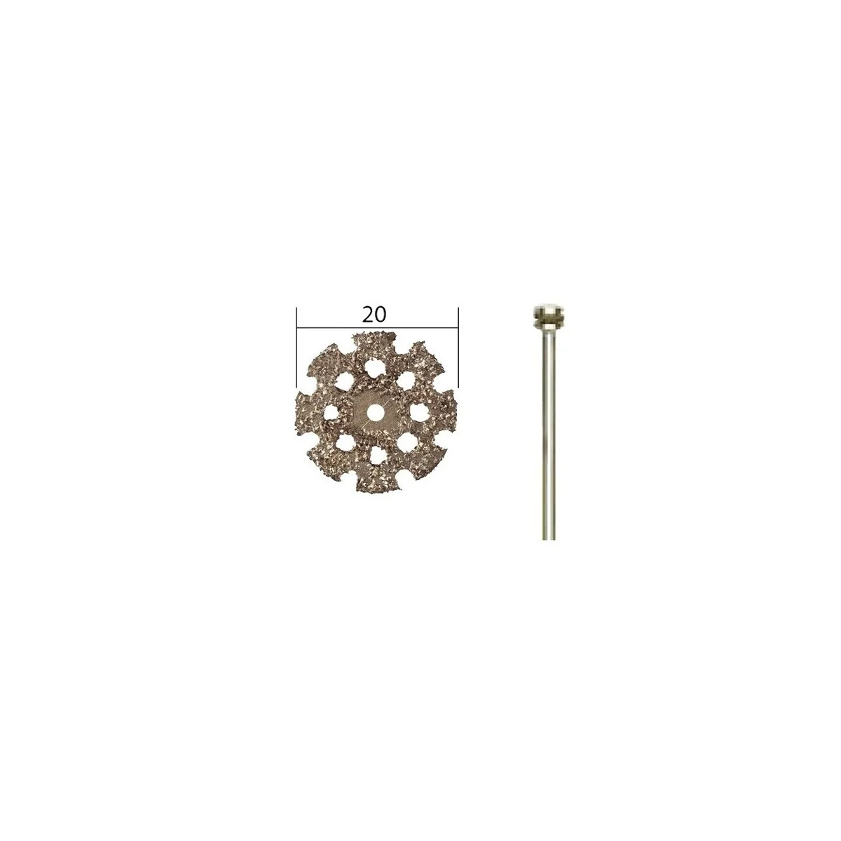Disques à tronçonner en carbure de tungstène 20 mm + support Proxxon Proxxon PRX-28838 - 1 Disques à tronçonner en carbure de tungstène 20 mm + support Proxxon Proxxon PRX-28838 - 1