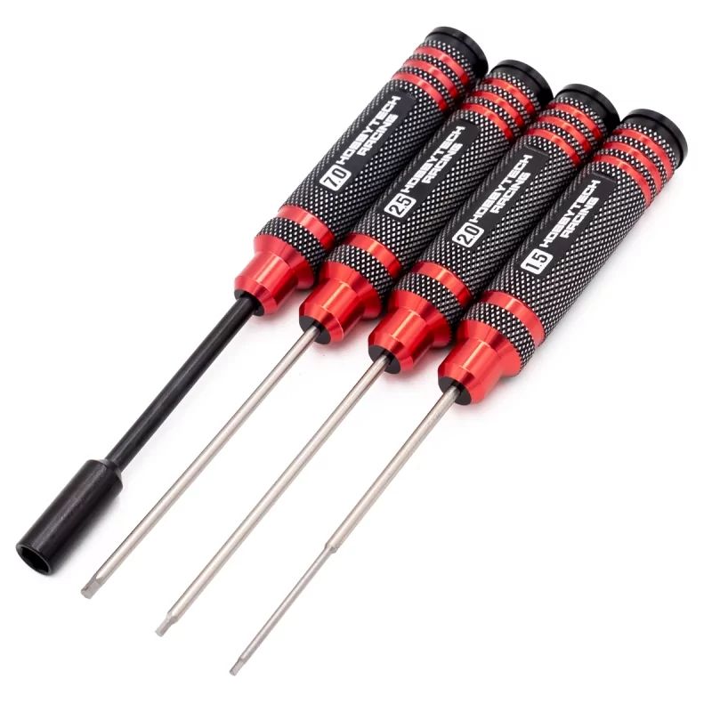 Hexag screwdriver set. 1.5 / 2 / 2.5 alu and 7mm Hobbytech socket Hobbytech HTR-412 - 1