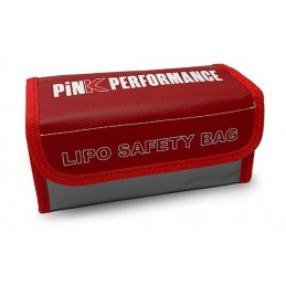 Block Fire Resistant LiPo Protection Bag - L (200x90x90mm) Pink Performance Pink Performance PP0-LB001L - 1