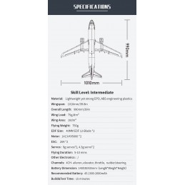 Twinliner Jet EDF Bi-Turbine 40mm approx. 1010mm PNP XFly  XF118PR - 6