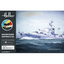 Bateaux Set de 2 Escorteurs Rapides E 52 1/400 Heller + colle et peintures Heller HEL-57094 - 2