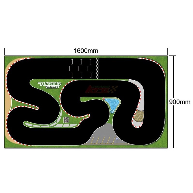 XXL track for Turbo Racing Micro Rally 1/76 (90x160 cm) Turbo Racing TB-760102 - 1