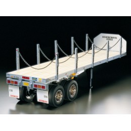 Semi-remorque plateau 2 essieux Flatbed Semi-trailer Tamiya Tamiya 56306 - 1