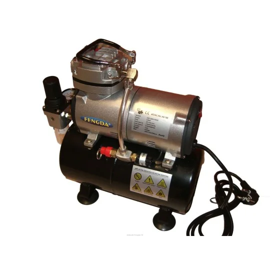 Mini Compresseur à cuve AS-186, pour aérographe, Fengda AS-186 - 4 AS-186-Mini Compresseur à cuve AS-186, pour aérographe, Fengda