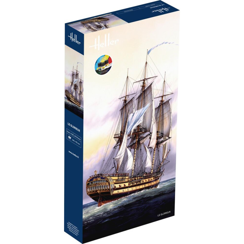 Bateau Le Glorieux 1/150 Heller + colle et peintures Heller HEL-58889 - 1