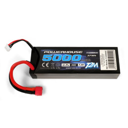 Li-Po 2S 7.4V 5000mAh 50C coqué (Dean) T2M T2M T1350002C - 1