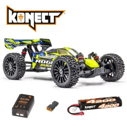 Combo Rogue Buggy Brushless Jaune 1/10 RTR + Lipo/Chargeur HobbyTech Hobbytech 1.ROGB.XX.RTR-PACK - 1