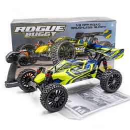 Combo Rogue Buggy Brushless Jaune 1/10 RTR + Lipo/Chargeur HobbyTech Hobbytech 1.ROGB.XX.RTR-PACK - 8