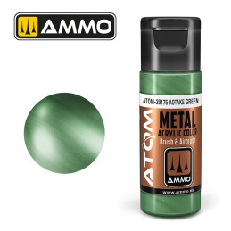 Peinture acrylique Vert Aotake 20ml ATOM METALLIC AMMO