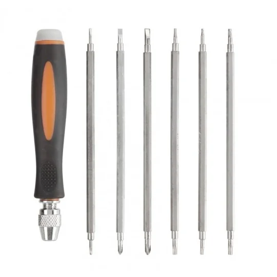 PGM-PGT080-Set of 12 precision screwdrivers with universal handle PG-Tools