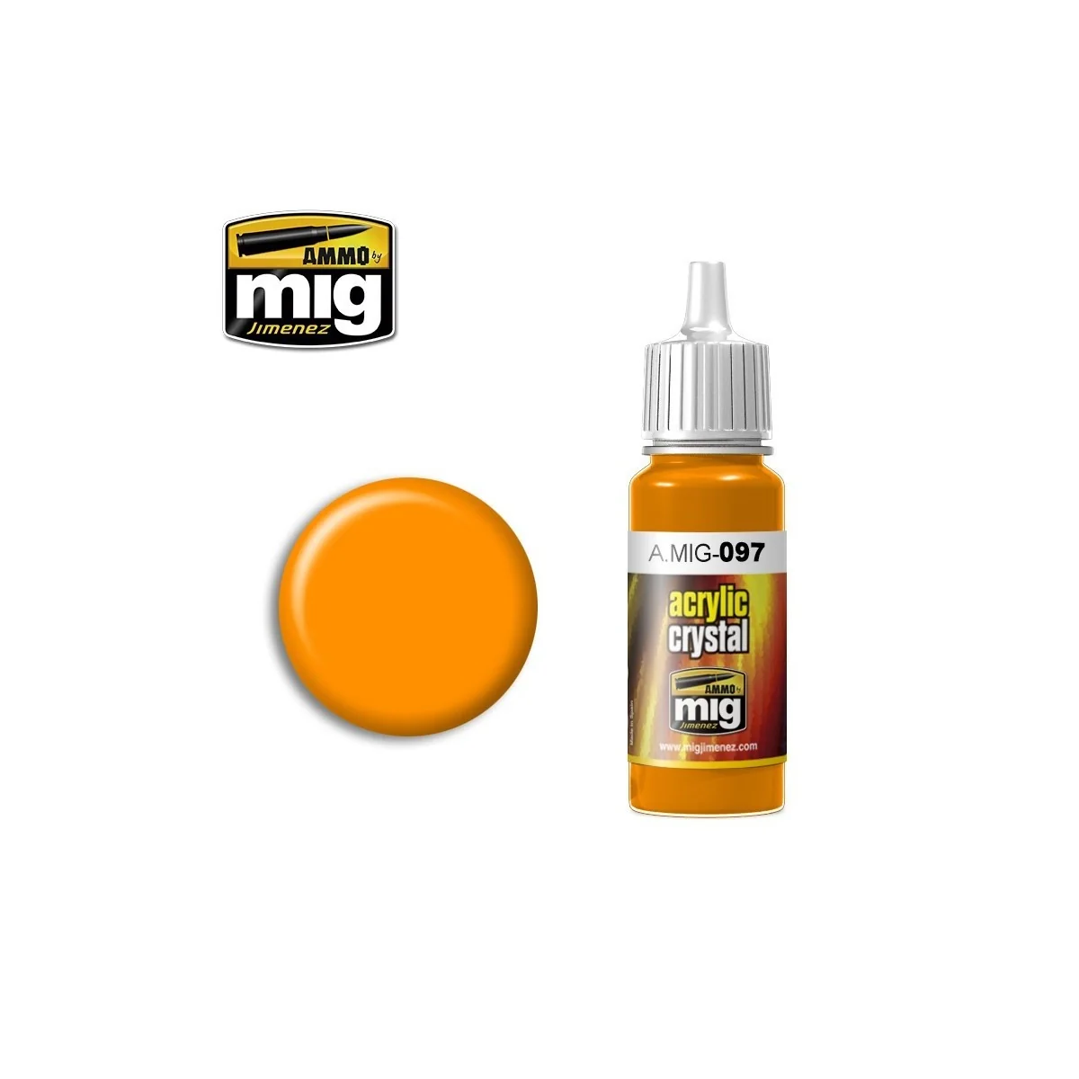 Crystal Orange Acrylic Paint 17ml Mig - A.MIG-0097 - A.MIG-0097