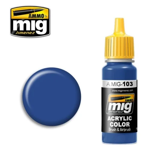 A.MIG-0103-Medium Blue Acrylic Paint 17ml Mig - A.MIG-0103