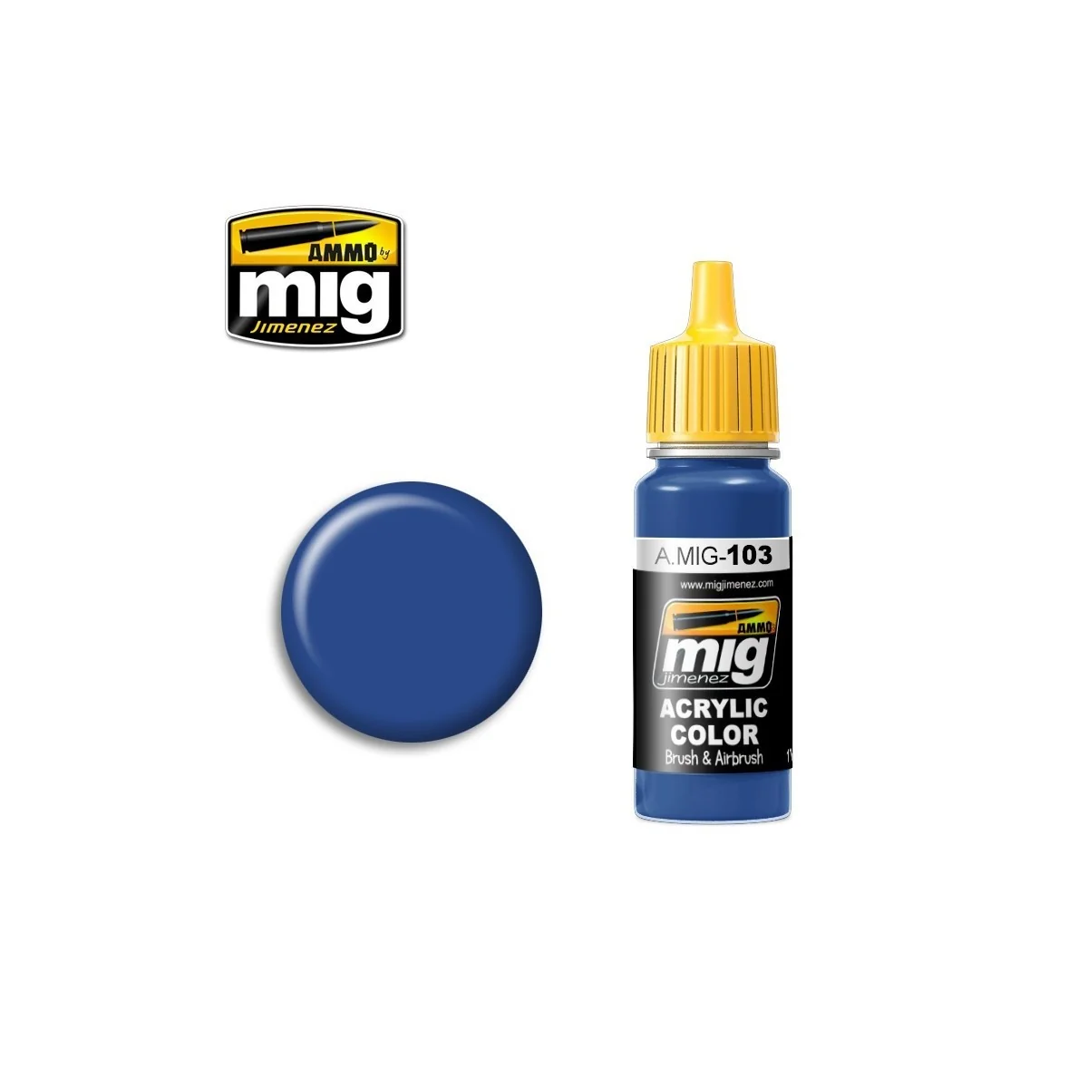 Medium Blue Acrylic Paint 17ml Mig - A.MIG-0103 - A.MIG-0103