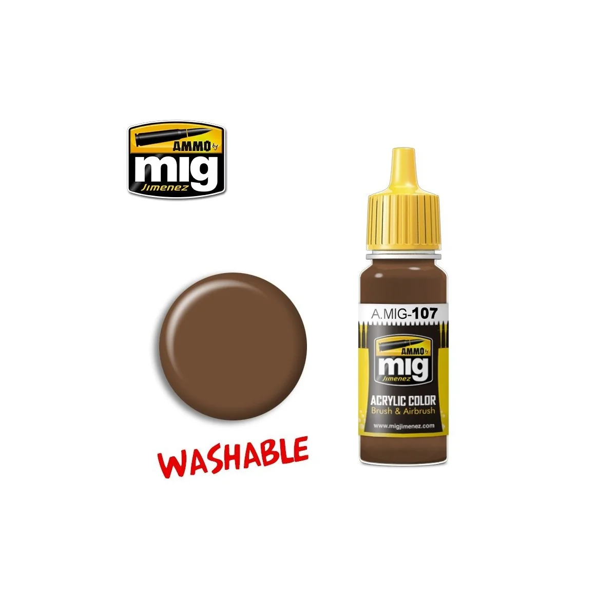 Washable Earth Acrylic Paint 17ml Mig - A.MIG-0107 - A.MIG-0107