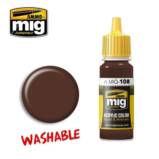 A.MIG-0108-Washable Mud Acrylic Paint 17ml Mig - A.MIG-0108