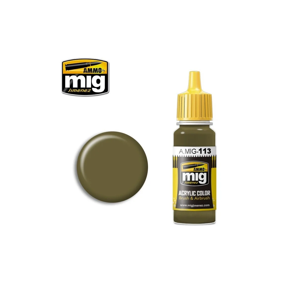 Acrylic paint KHAKI GREEN No. 3 (BRITISH 1939-42) 17ml Mig - A.MIG-... Acrylic paint KHAKI GREEN No. 3 (BRITISH 1939-42) 17ml Mig - A.MIG-...