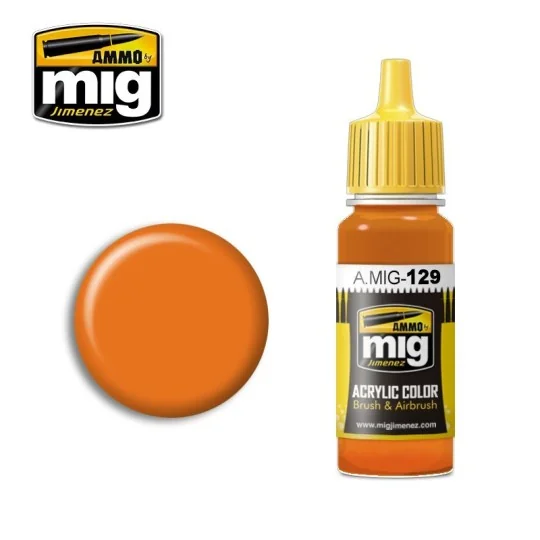 Peinture acrylique ORANGE 17ml Mig AMMO - MIG Jimenez A.MIG-0129 - 1 A.MIG-0129-Peinture acrylique ORANGE 17ml Mig - A.MIG-0129