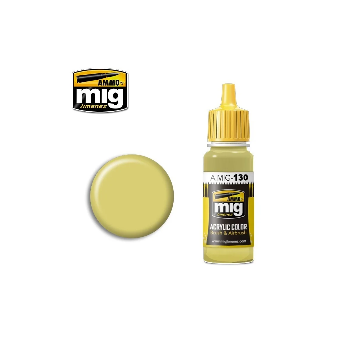 Mig 17ml Faded Yellow Acrylic Paint - A.MIG-0130 - A.MIG-0130 Mig 17ml Faded Yellow Acrylic Paint - A.MIG-0130 - A.MIG-0130