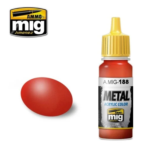 A.MIG-0188-Metallic Red Acrylic Paint 17ml Mig - A.MIG-0188