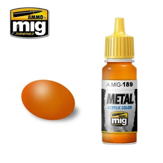 A.MIG-0189-Metallic Orange Acrylic Paint 17ml Mig - A.MIG-0189