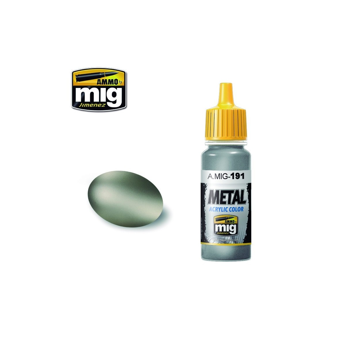 Acrylic paint STEEL 17ml Mig - A.MIG-0191