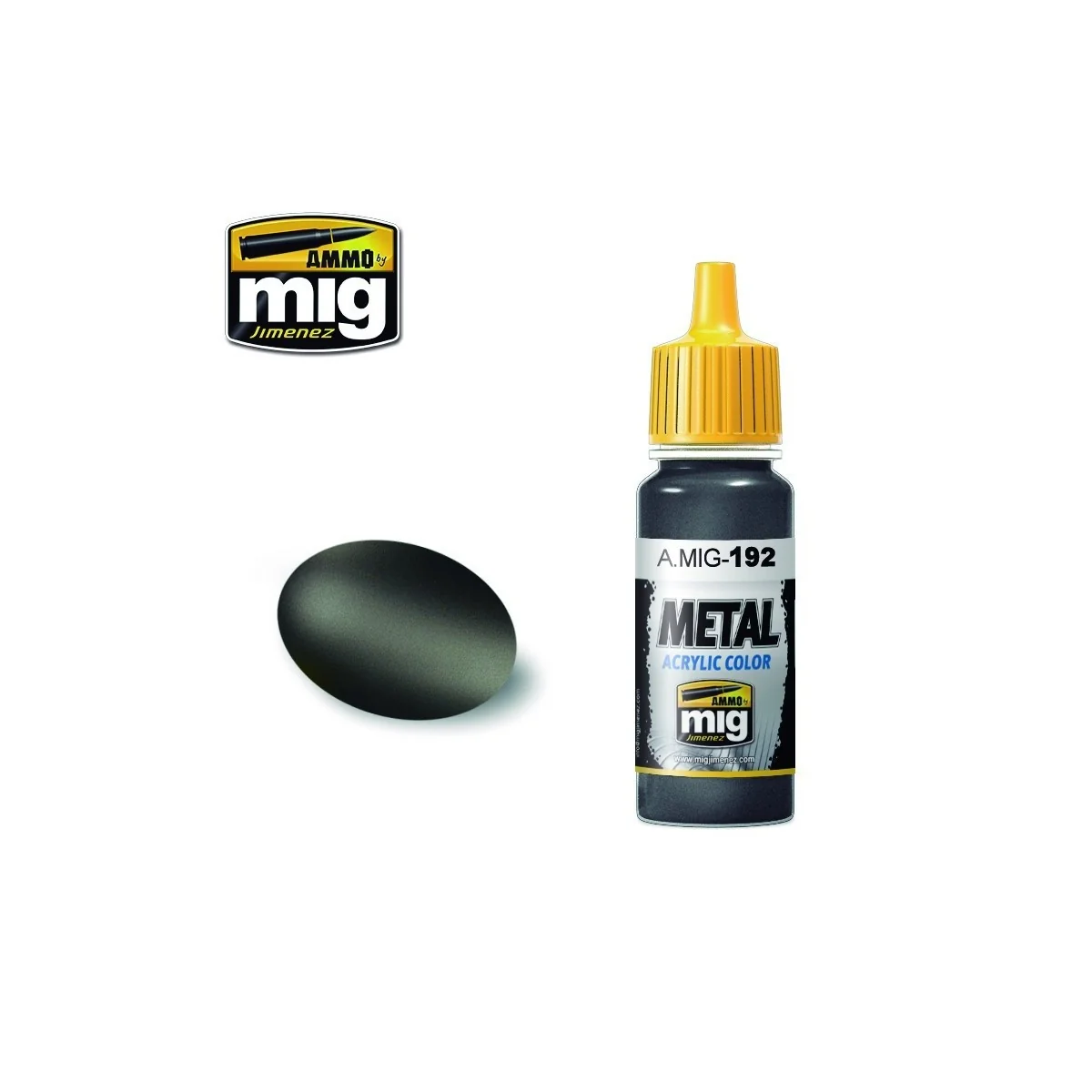 Polished Metal Acrylic Paint 17ml Mig - A.MIG-0192 - A.MIG-0192 Polished Metal Acrylic Paint 17ml Mig - A.MIG-0192 - A.MIG-0192